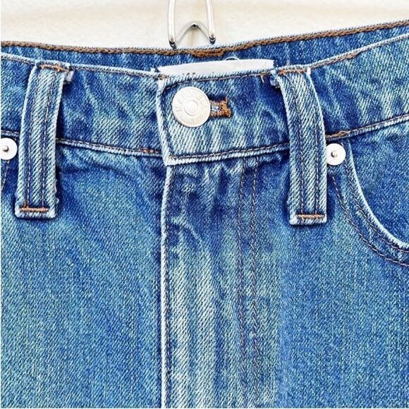 Madewell Rigid Denim A-Line Mini Skirt Pieced Edition - Picture 5 of 12